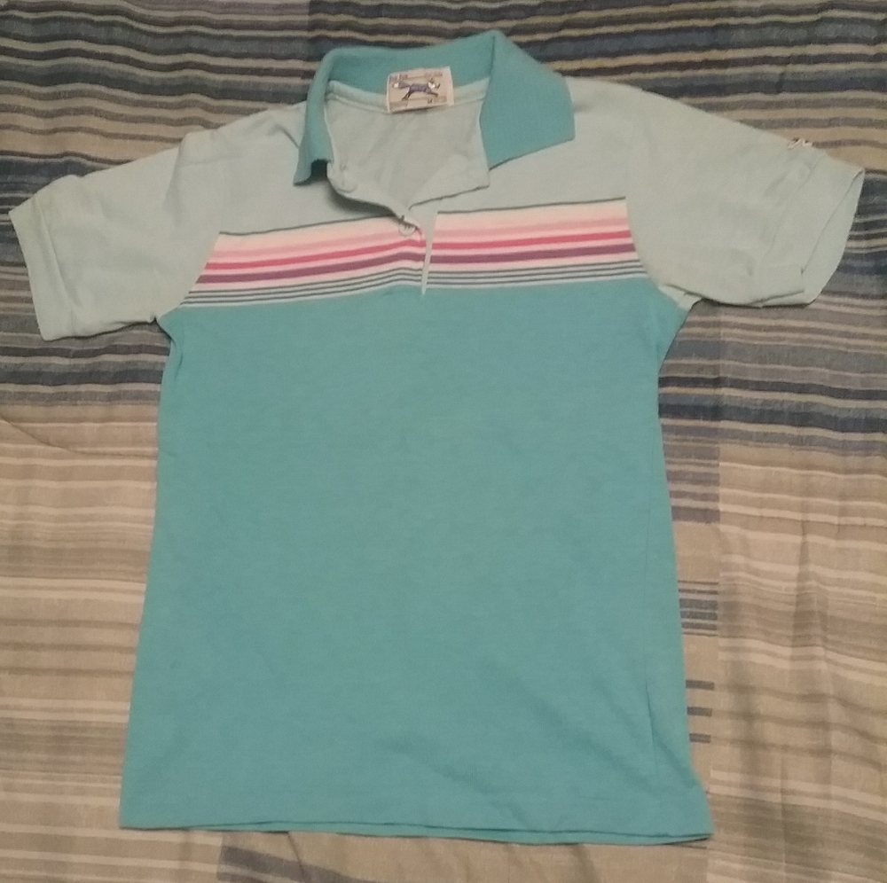 The Fox for girls blue striped polo shirt